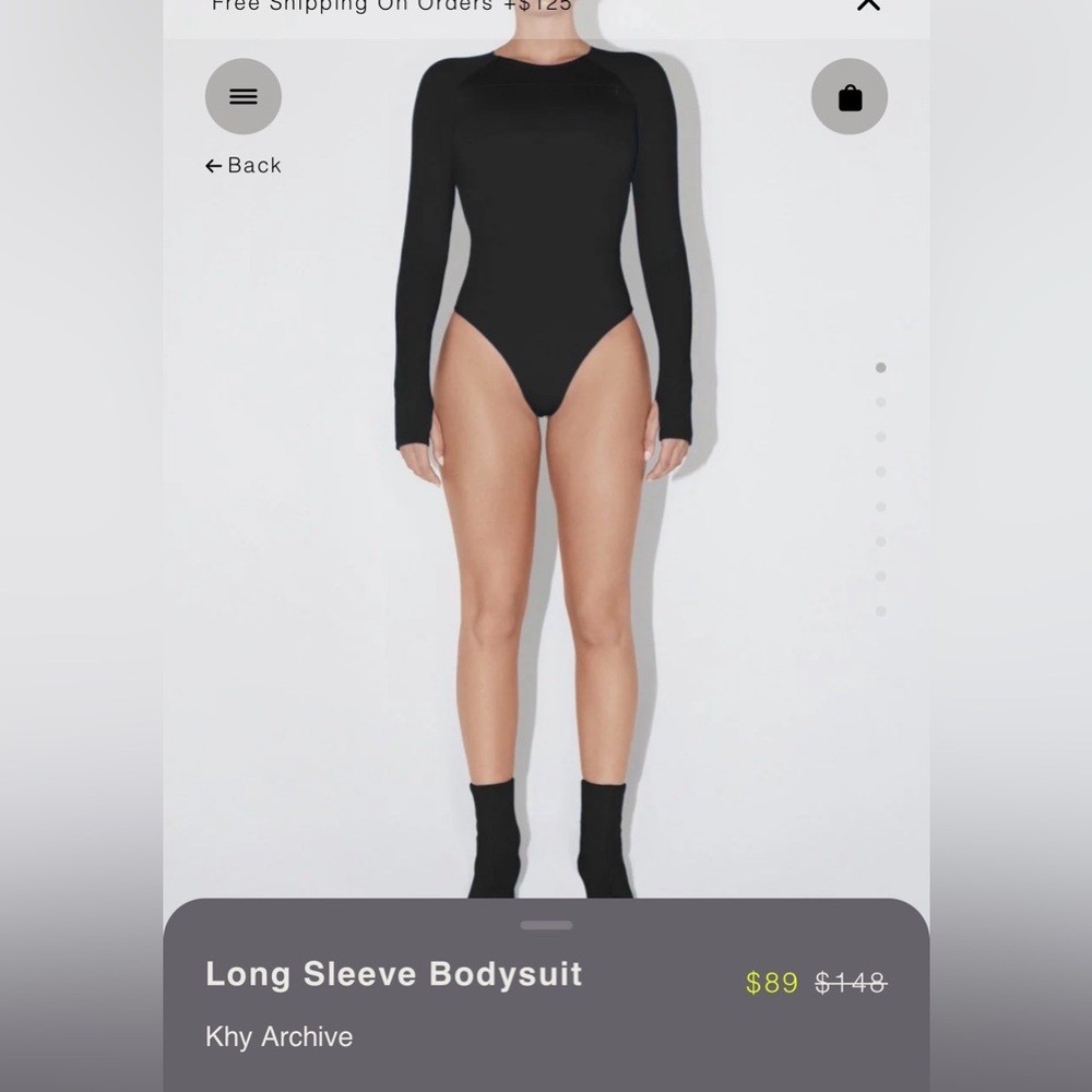 Khy Black Long Sleeve Bodysuit